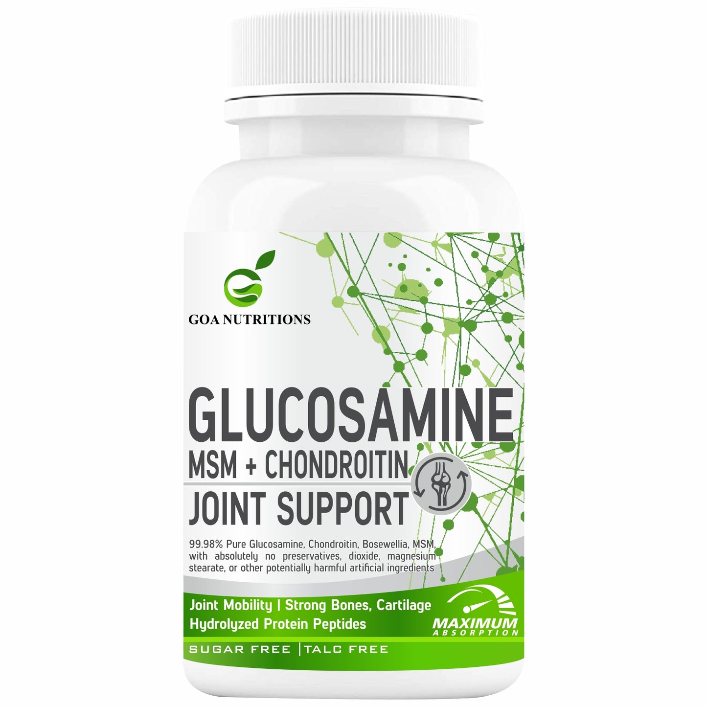 Goa Nutritions Glucosamine, MSM & Chondroitin Tablet Sugar Free 60 Tablets