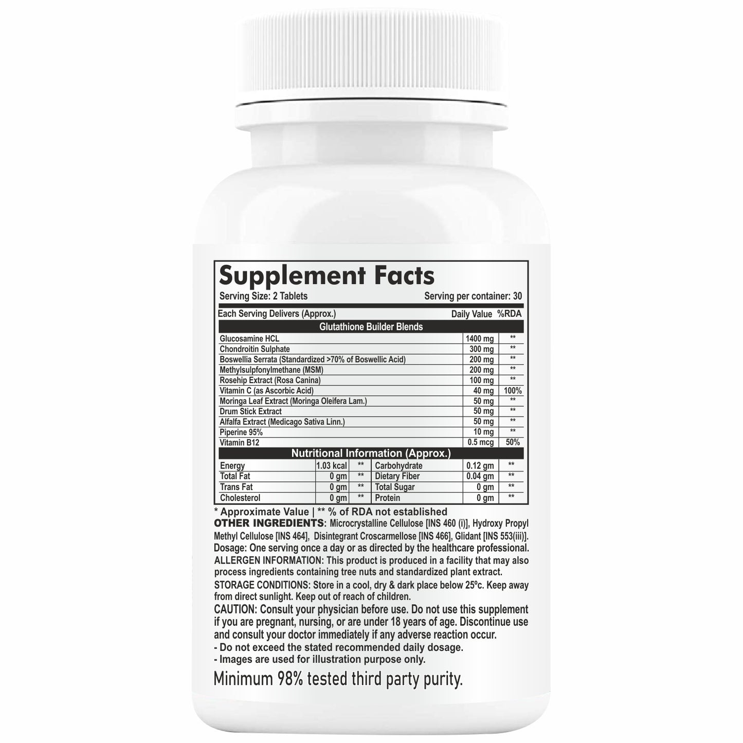 Goa Nutritions Joint Support Supplement 120 Tablets