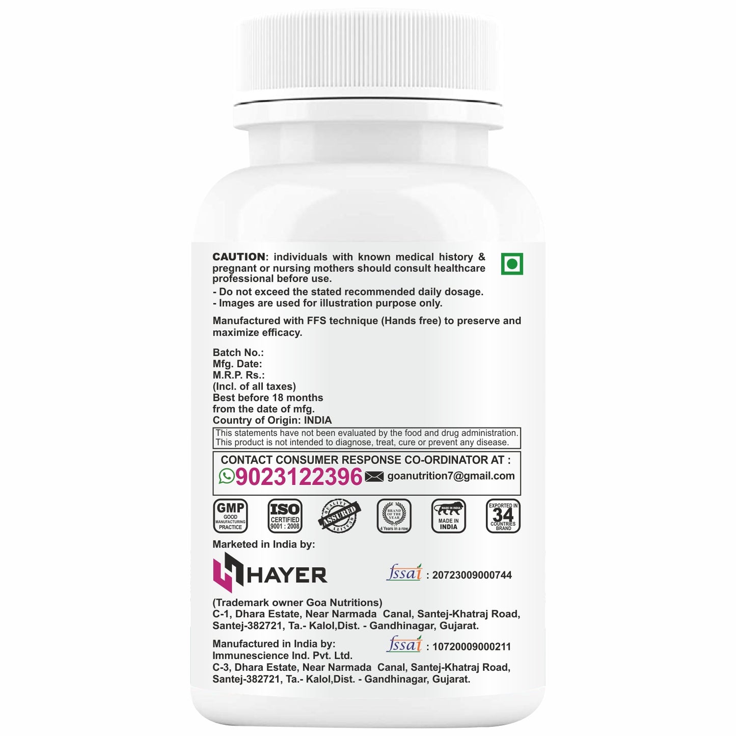 HAYER Milk Thistle Supplements With Dandelion Root Extract 60 Organic Tablets