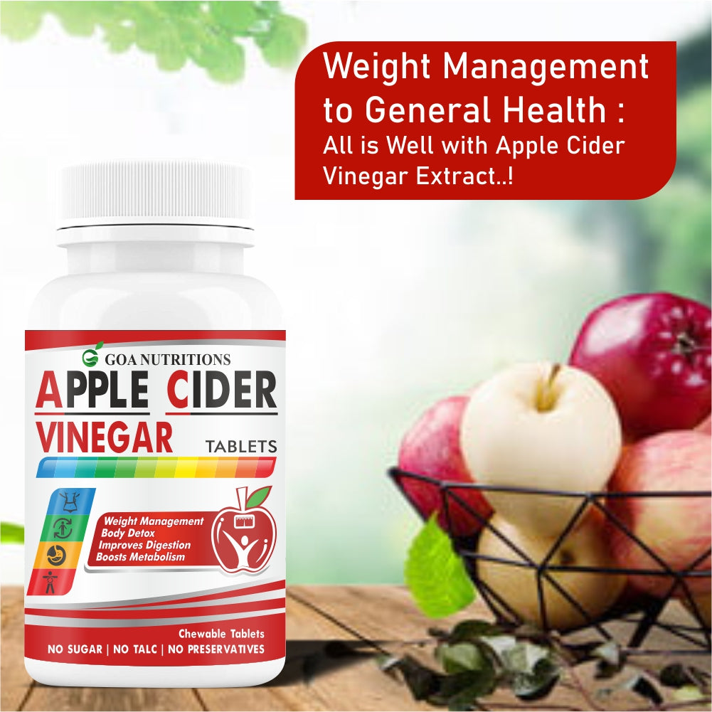 GOA NUTRITIONS Apple Cider Vinegar Keto Weight Loss For Women Men -60 Tablets