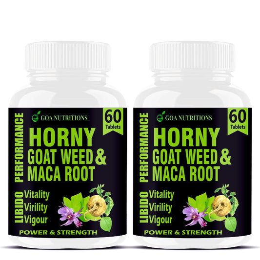 Goa Nutritions Horny Goat Weed with Maca Root Powder Extract 120 Tablets