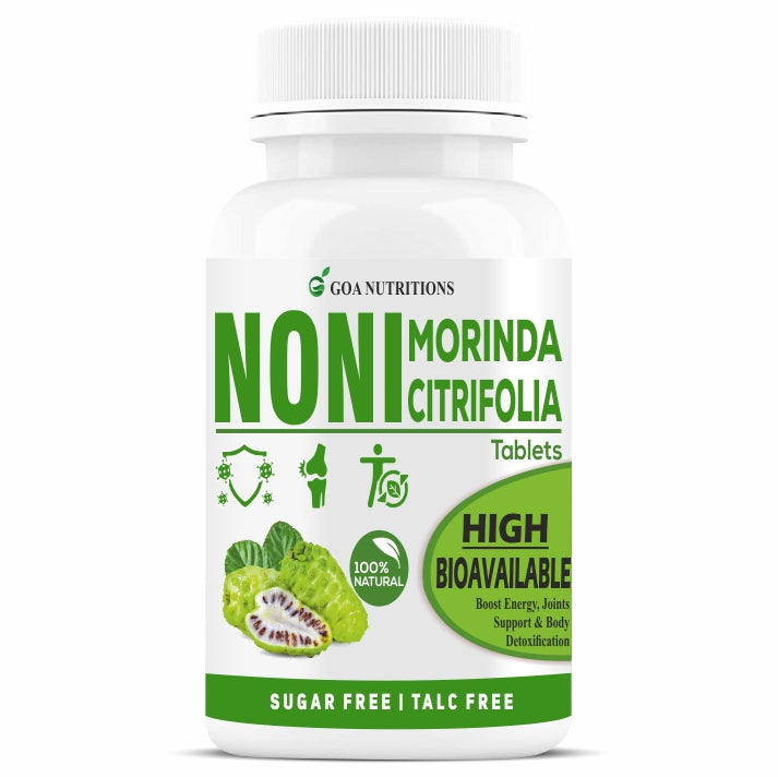 GOA NUTRITIONS Noni Juice Tablets Fat and Energy Metabolism Booster, Antioxidant 60 Tablets