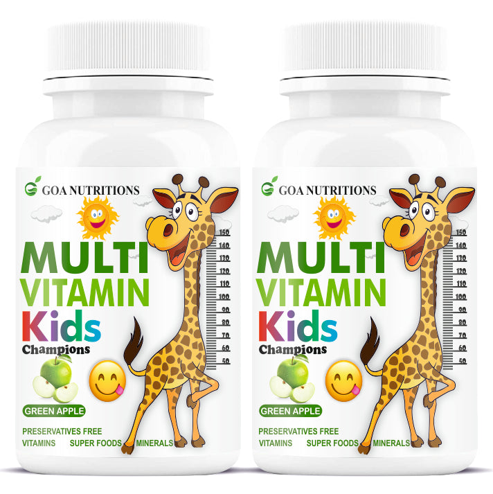 GOA NUTRITIONS Multivitamin For Kids Green Apple Flavour 120 Chewable Tablets