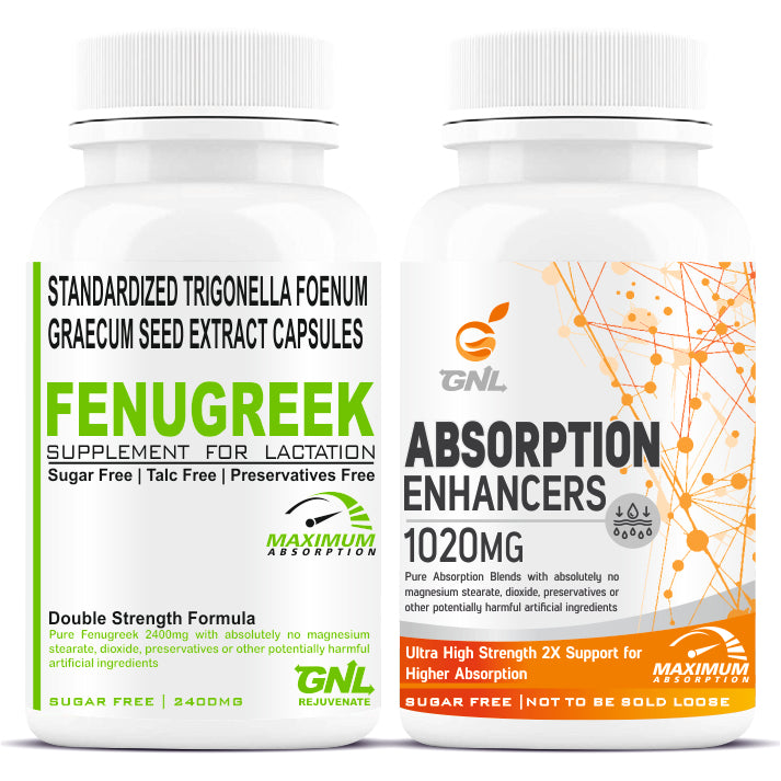 GNL Fenugreek Seed Extract Supplement 2400 mg -120 Capsules