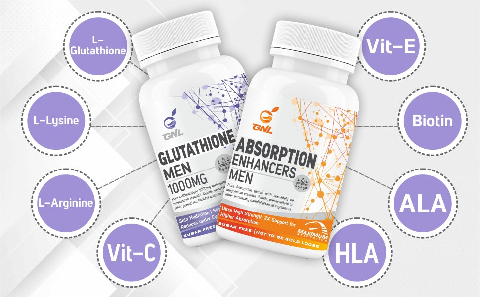 GNL Glutathione Tablets 1000mg For Skin Whitening 60 Tablets Goa