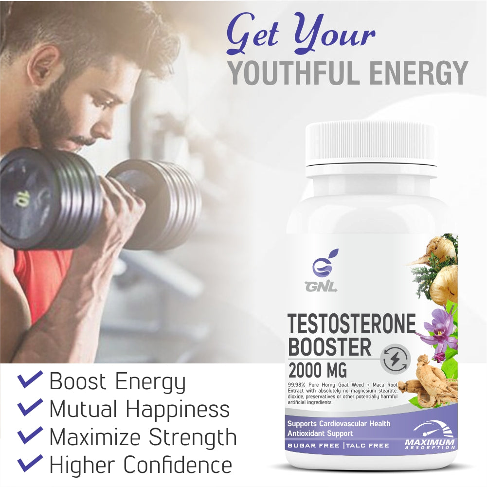 GNL Testosterone Booster for men Supplement 60 Tablets