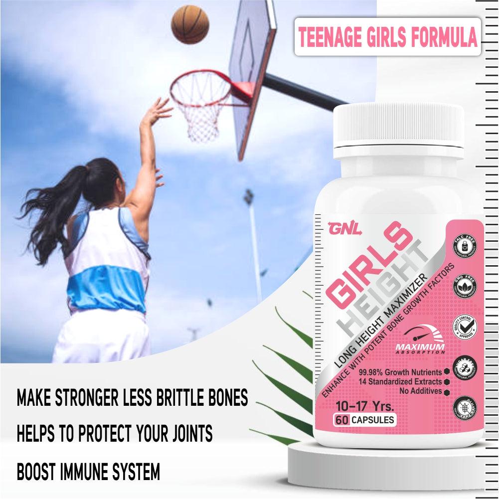 GNL Height Increase Medicine For Girls, With Growth Support Supplements To Promote Strong Bones, And High Muscle Mass -60 Capsules - Image #5