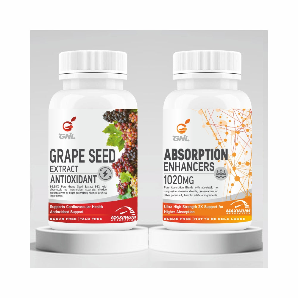 GNL Grape Seed Extract-Standardized to 95% Polyphenols, 800 mg per serving, Phytonutrient Antioxidant Support -60 Capsule