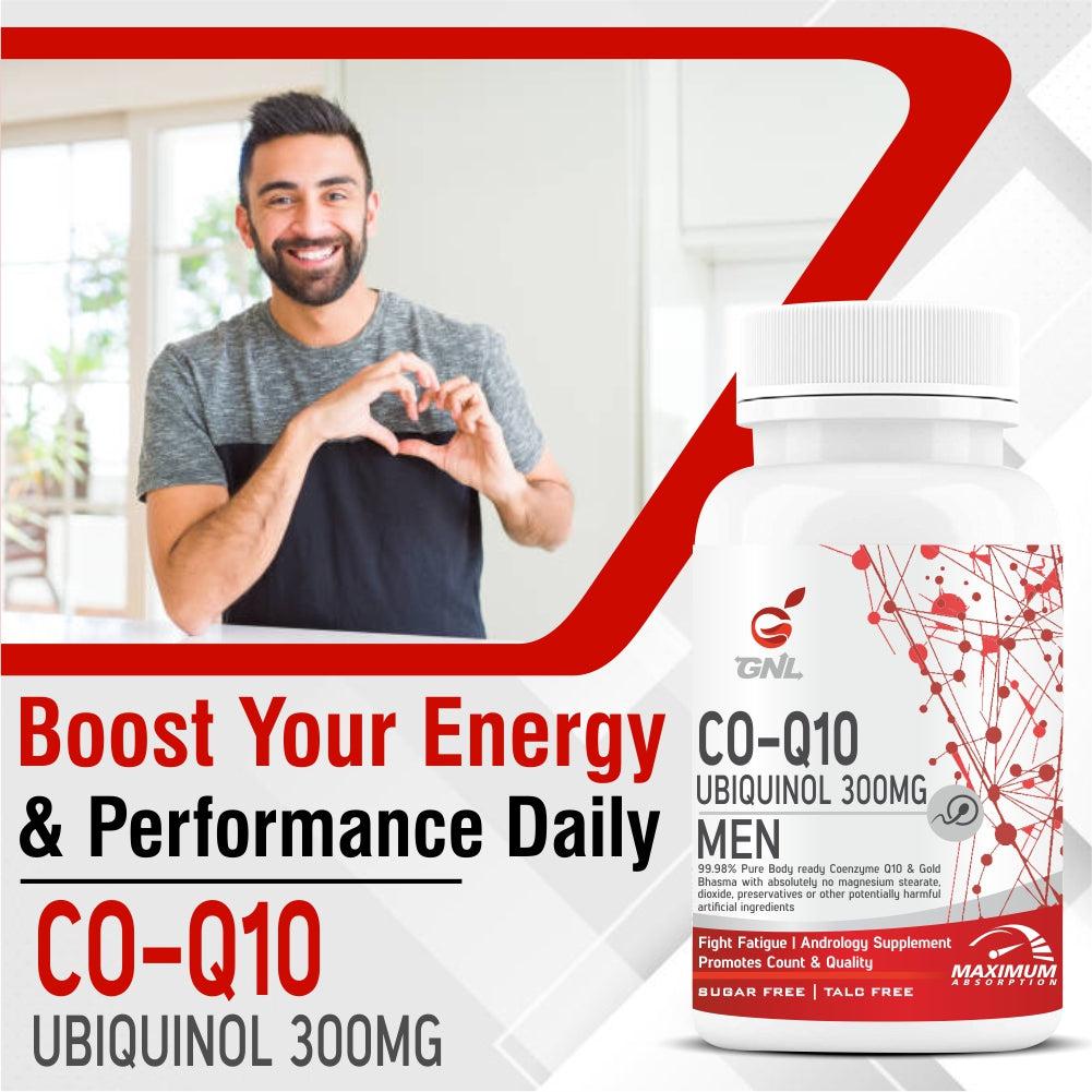 GNL Coenzyme Q10 300mg (coq10 supplement) With Absorption Enhancer Botanical Extracts For Men -30 Ubiquinol Capsules - Image #4