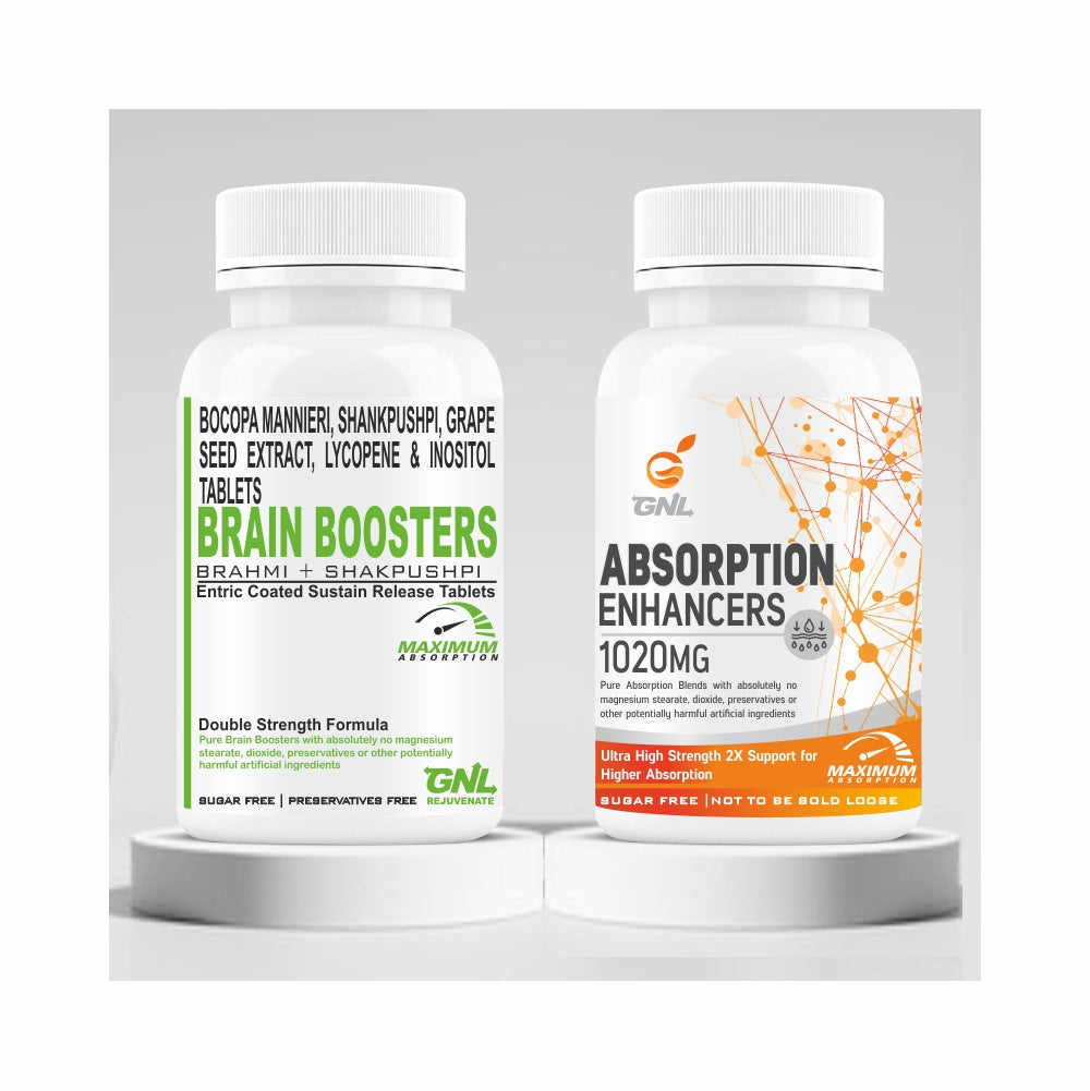 GNL Brain Booster Supplements for Improved Cognitive Function and Mental Energy