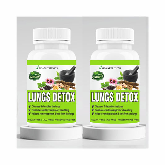 GOA NUTRITIONS Lung Detox For Smokers With Quercetin F for Men ,Women -120 Tablets