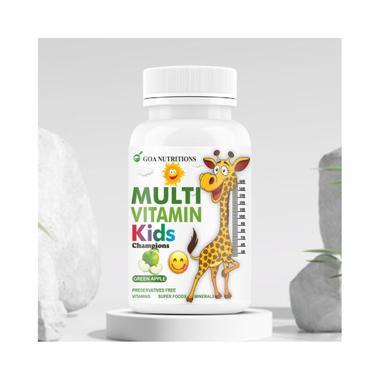 GOA NUTRITIONS Multivitamin For Kids Green Apple Flavour 60 Chewable Tablets