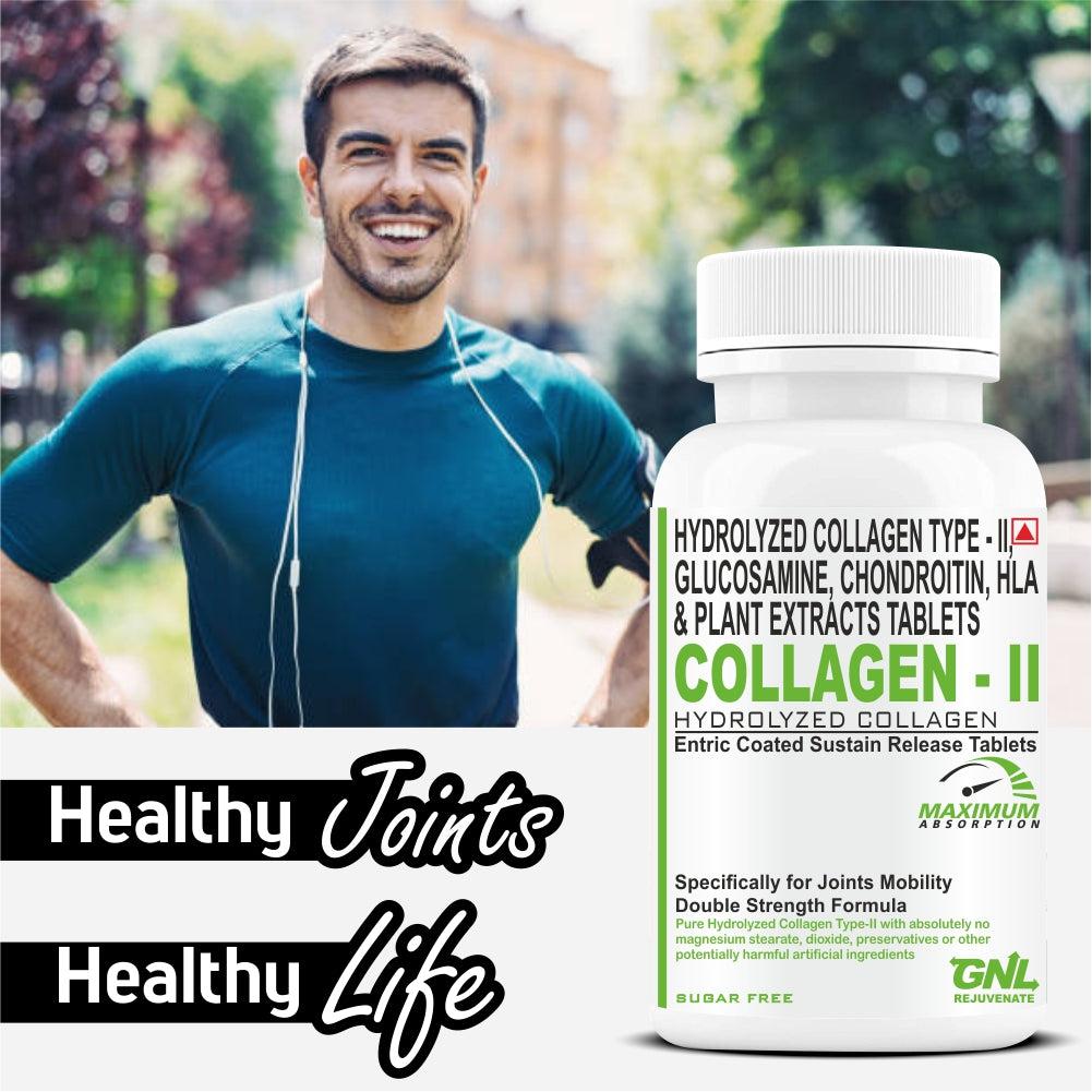 GNL Collagen Type 2 Supplements With Hydrolyzed Protein Collagen Peptides 60 Tablets - Image #6