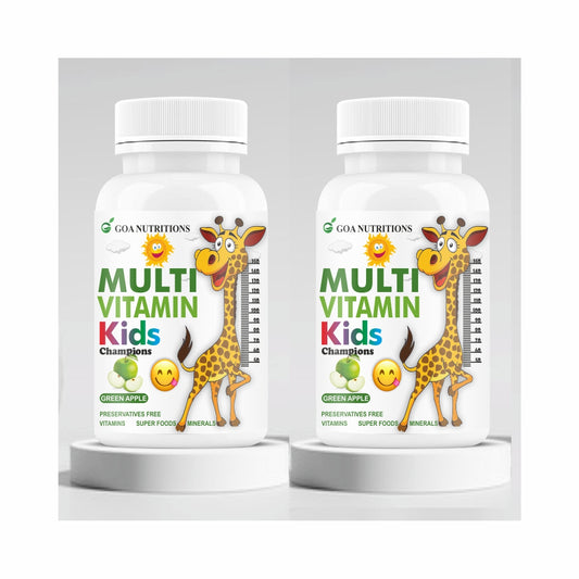 GOA NUTRITIONS Multivitamin For Kids Green Apple Flavour 120 Chewable Tablets