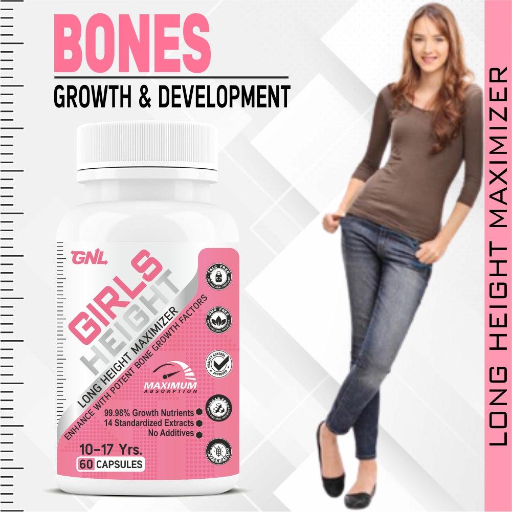 GNL Height Increase Medicine For Girls, With Growth Support Supplements To Promote Strong Bones, And High Muscle Mass -60 Capsules - Image #4