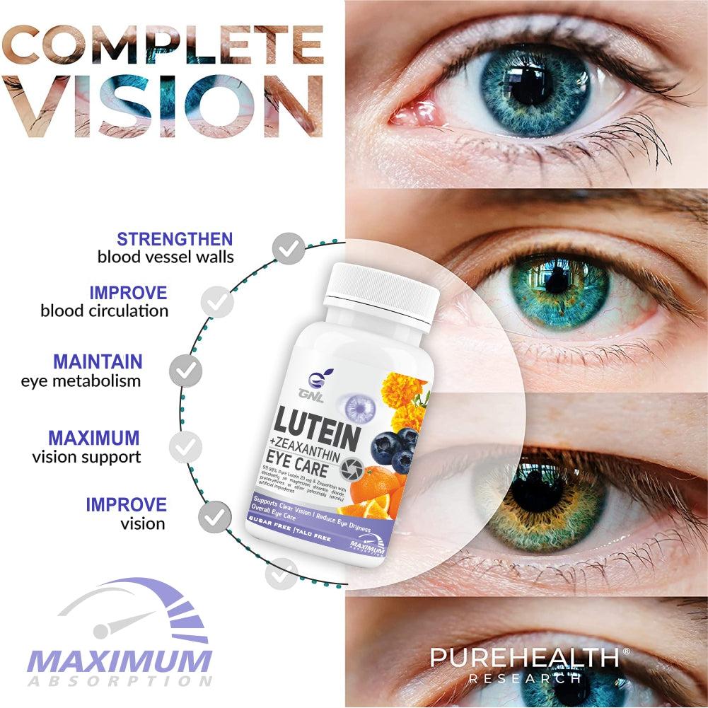 GNL Vitamin A Capsules For Eyes With Lutein, Zeaxanthin & omega 3 Supplements Improving For Eye Health, Vision - 60 Capsule - Image #4