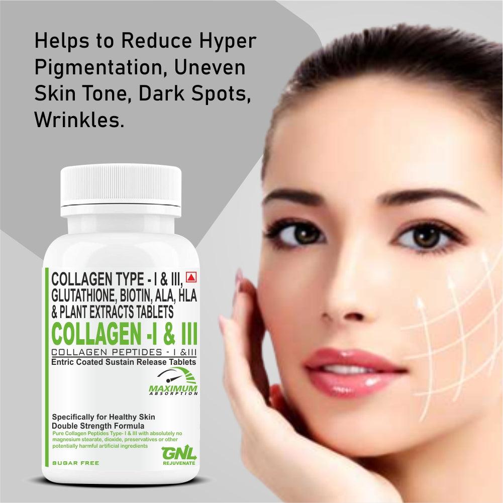 GNL Hydrolyzed Collagen Peptides Type 1 And 3 For Men, Women -60 Tablets - Image #6