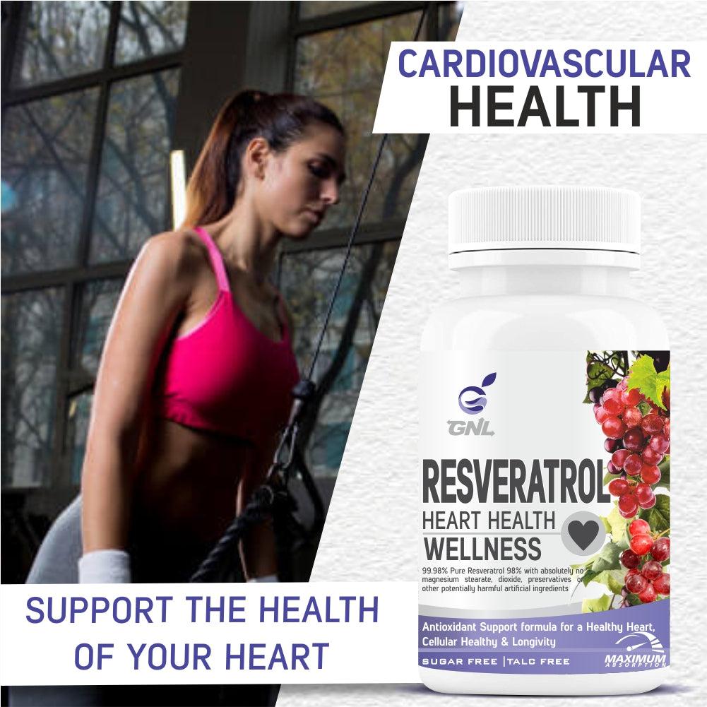 GNL Resveratrol Supplements 600mg With Grape Seed, And Absorption Enhancers For Higher Bioavailability -60 Capsules - Image #7