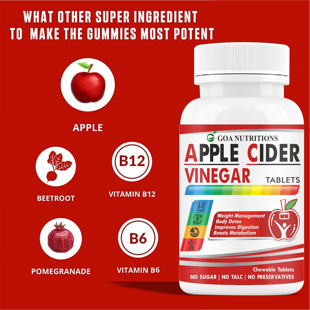 GOA NUTRITIONS Apple Cider Vinegar Keto Weight Loss For Women Men -60 Tablets