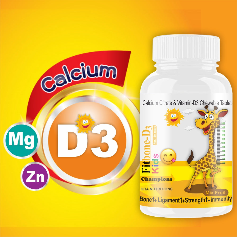 Well-C Calcium for Kids With Vitamin D (as d3) B12, C 120 Chewable Tablets