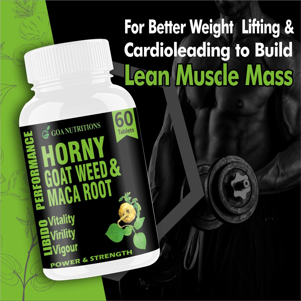 Goa Nutritions Horny Goat Weed with Maca Root Powder Extract 120 Tablets