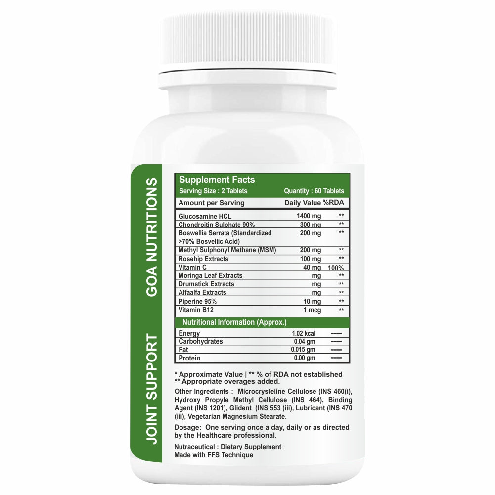 Goa Nutritions Joint Support Supplement 60 Tablets