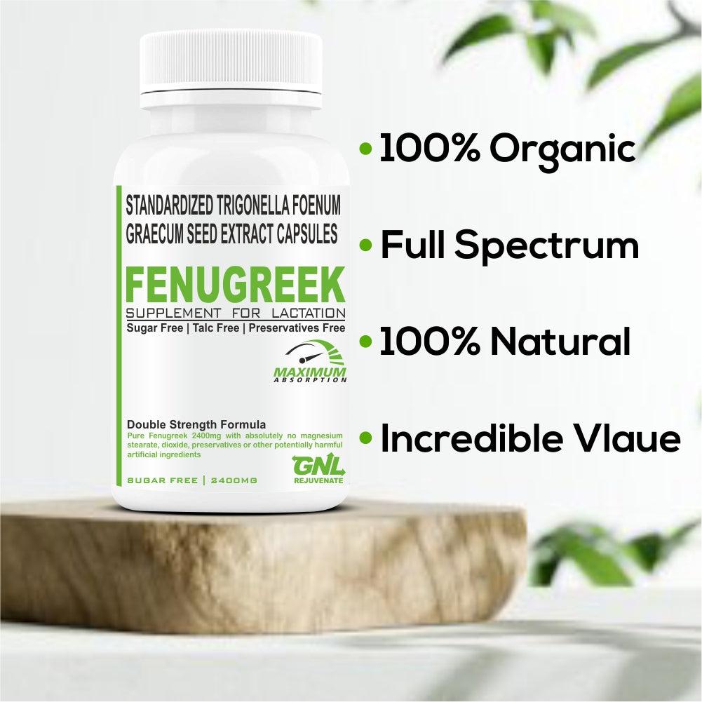 GNL Fenugreek Seed Extract Supplement 2400 mg -120 Capsules - Image #4