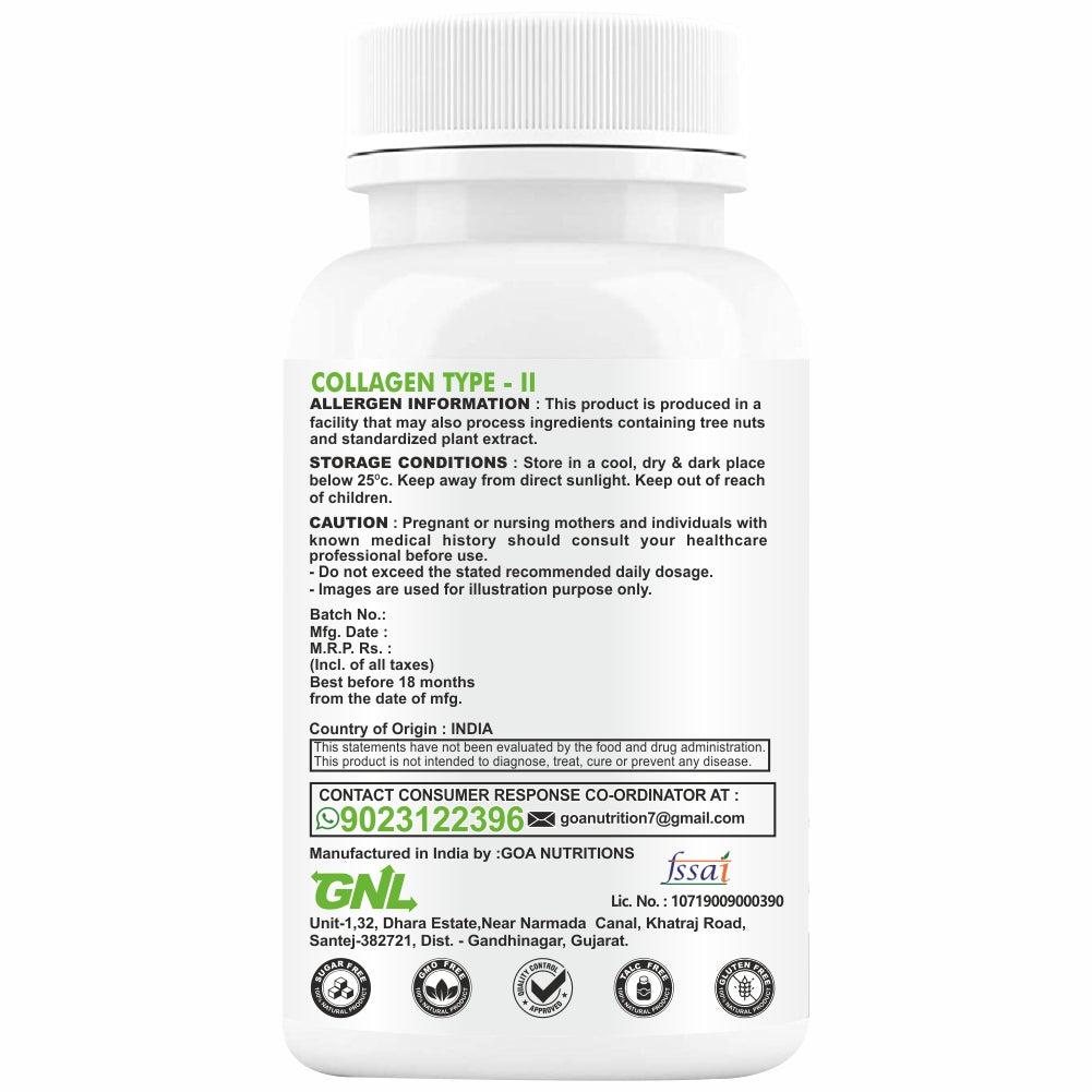 GNL Collagen Type 2 Supplements With Hydrolyzed Protein Collagen Peptides 60 Tablets - Image #3